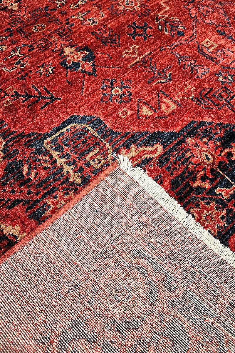 Afghan Antik Desenli Otantik Görünümlü Esoteric Vintage Kırmızı Halı Af01 - 4