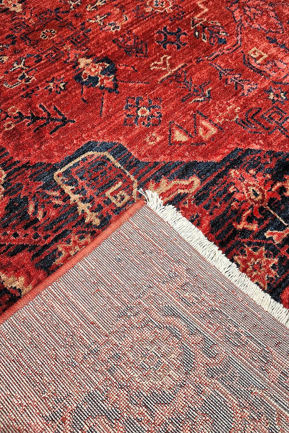 Afghan Antik Desenli Otantik Görünümlü Esoteric Vintage Kırmızı Halı Af01 - 4