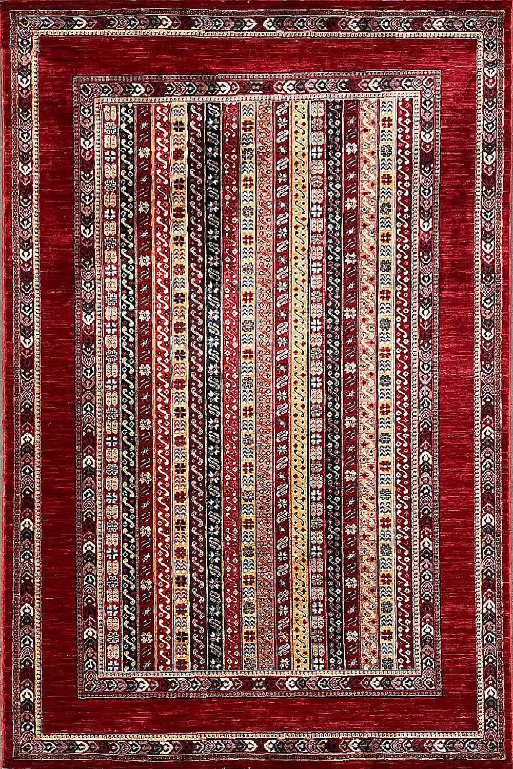 Afghan Antik Desenli Otantik Görünümlü Esoteric Vintage Kırmızı Halı Af02 - 2