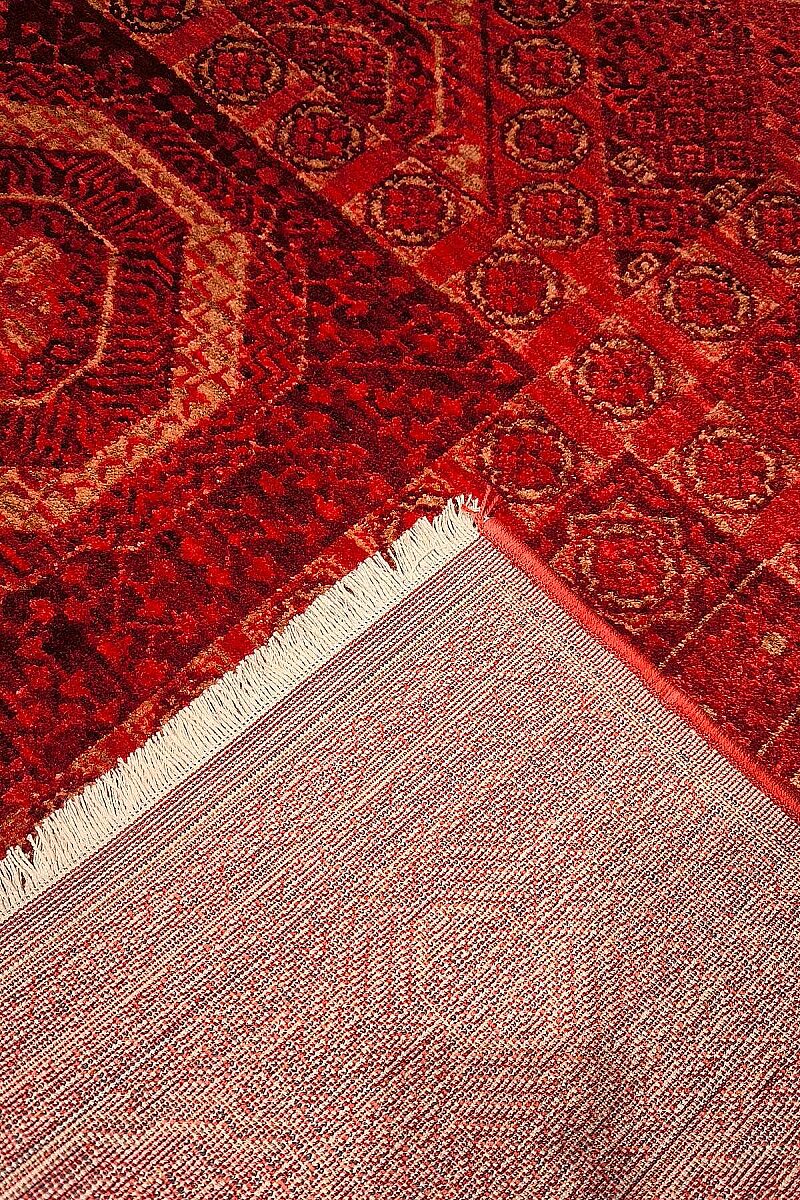 Afghan Antik Desenli Otantik Görünümlü Esoteric Vintage Kırmızı Halı Af03 - 4