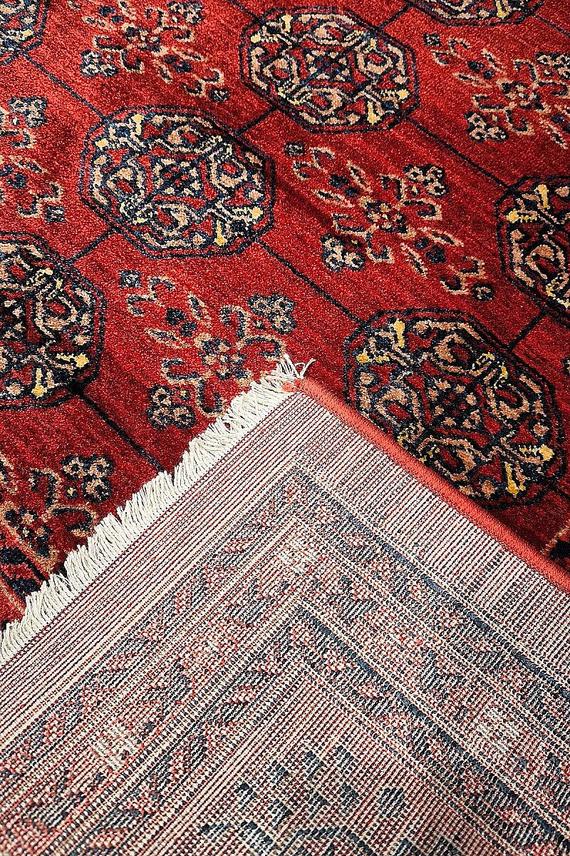 Afghan Antik Desenli Otantik Görünümlü Esoteric Vintage Kırmızı Halı Af05 - 4
