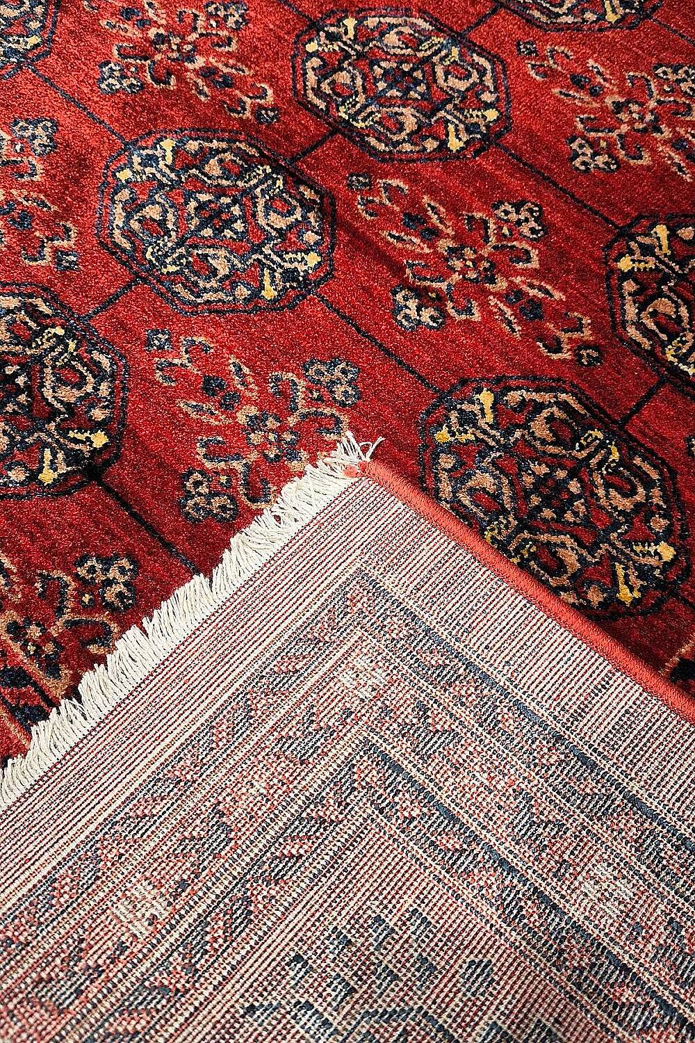 Afghan Antik Desenli Otantik Görünümlü Esoteric Vintage Kırmızı Halı Af05 - 4