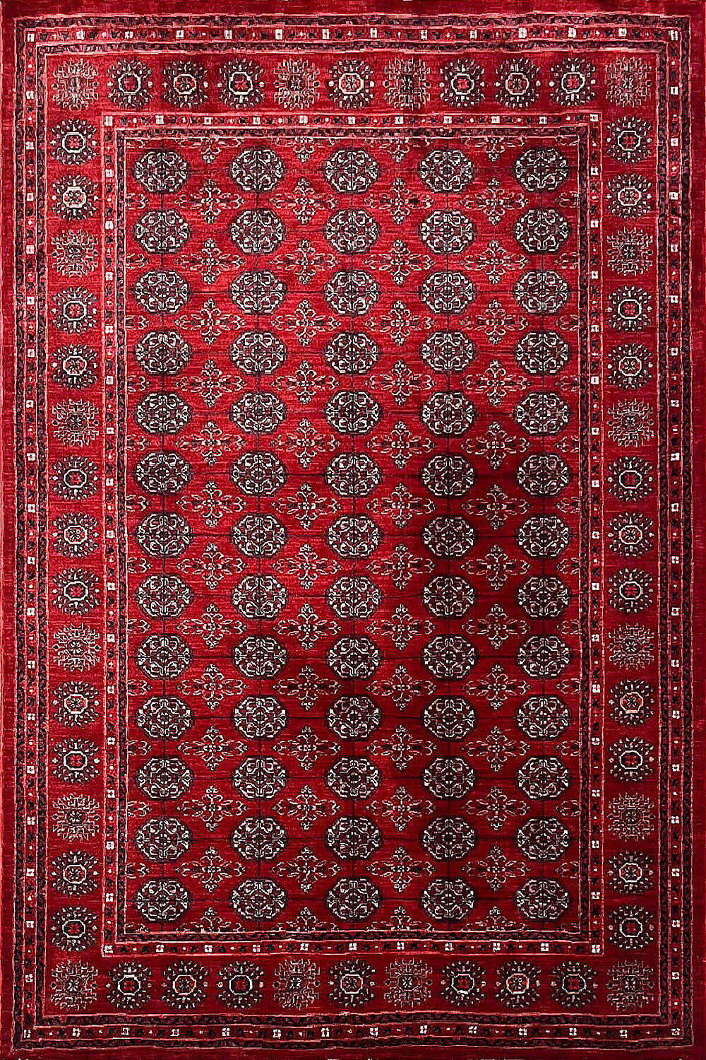 Afghan Antik Desenli Otantik Görünümlü Esoteric Vintage Kırmızı Halı Af05 - 2