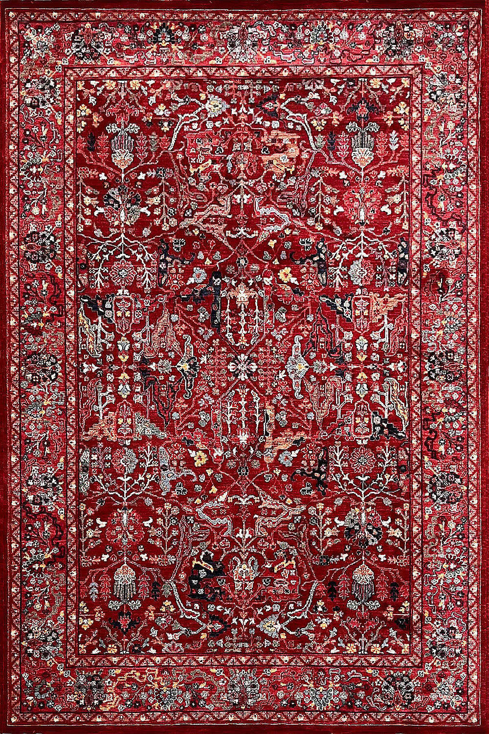 Afghan Antik Desenli Otantik Görünümlü Esoteric Vintage Kırmızı Halı Af06 - 2