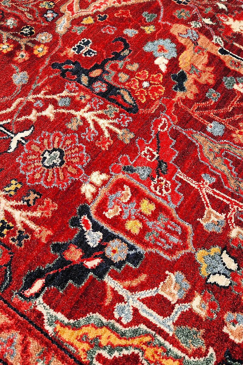 Afghan Antik Desenli Otantik Görünümlü Esoteric Vintage Kırmızı Halı Af06 - 3