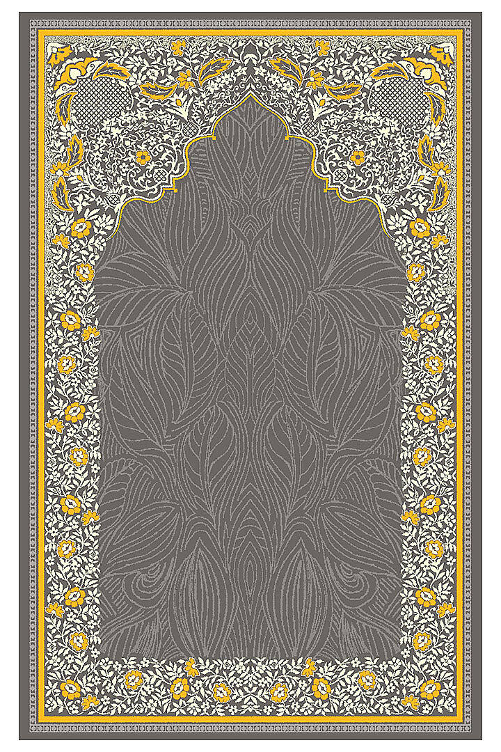 Ahenk Motifli Dekoratif Pamuk Tabanlı Namaz Seccadesi - 2