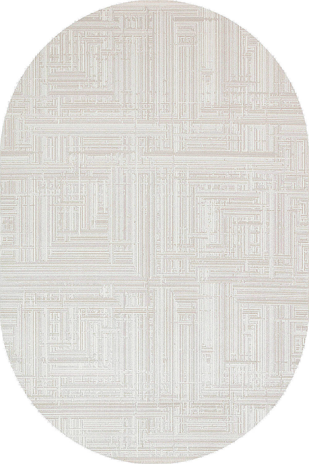 Alya Modern İtalyan Tasarım Makine Oval Halı Al01 Kemik - 2