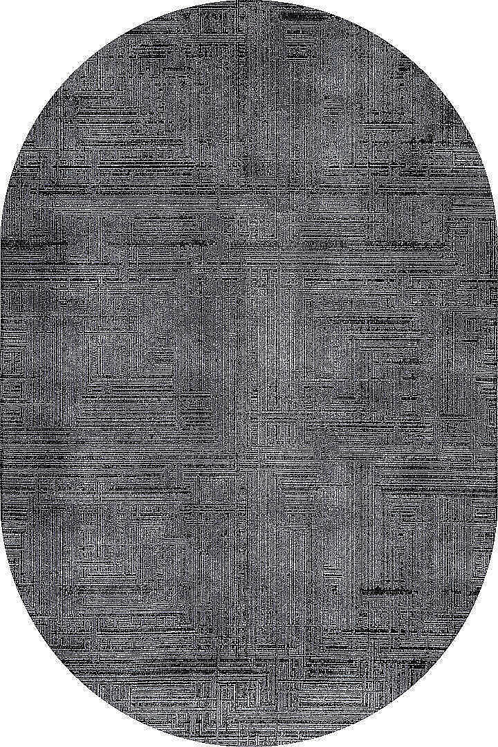 Alya Modern İtalyan Tasarım Makine Oval Halı Al01 Siyah - 2