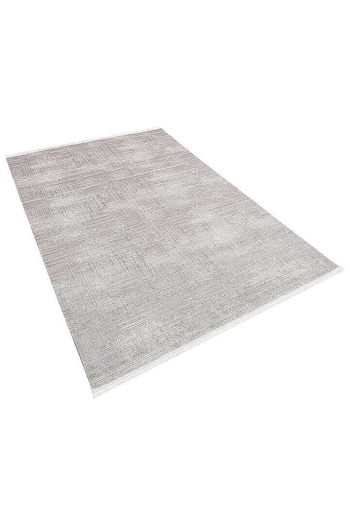 Alya Modern İtalyan Tasarım Makine Yolluk Kesme Halı Al01 Gri - 3