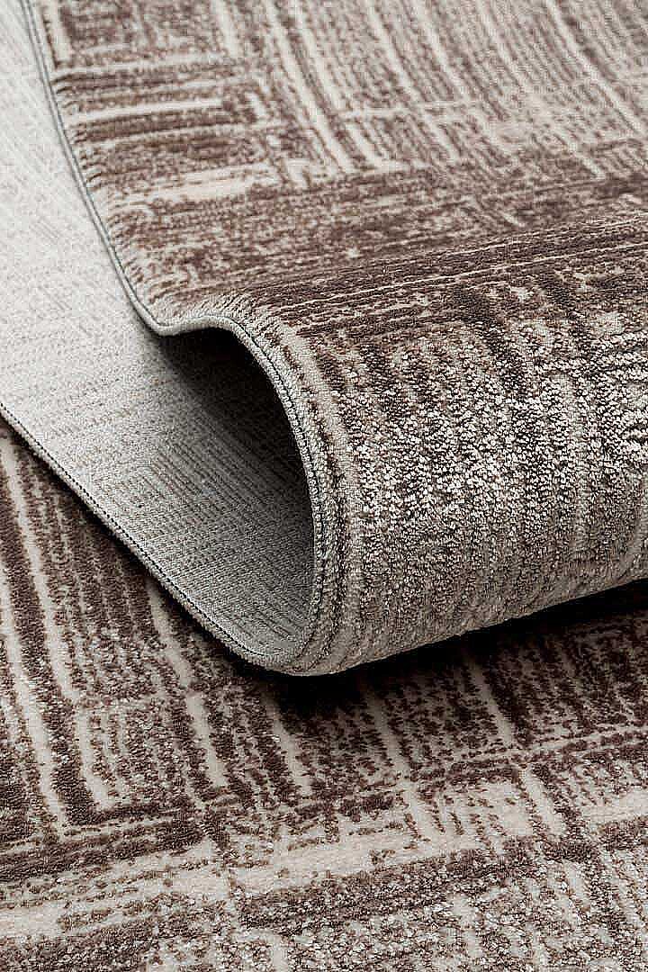Alya Modern İtalyan Tasarım Makine Yolluk Kesme Halı Al01 Kahve - 4