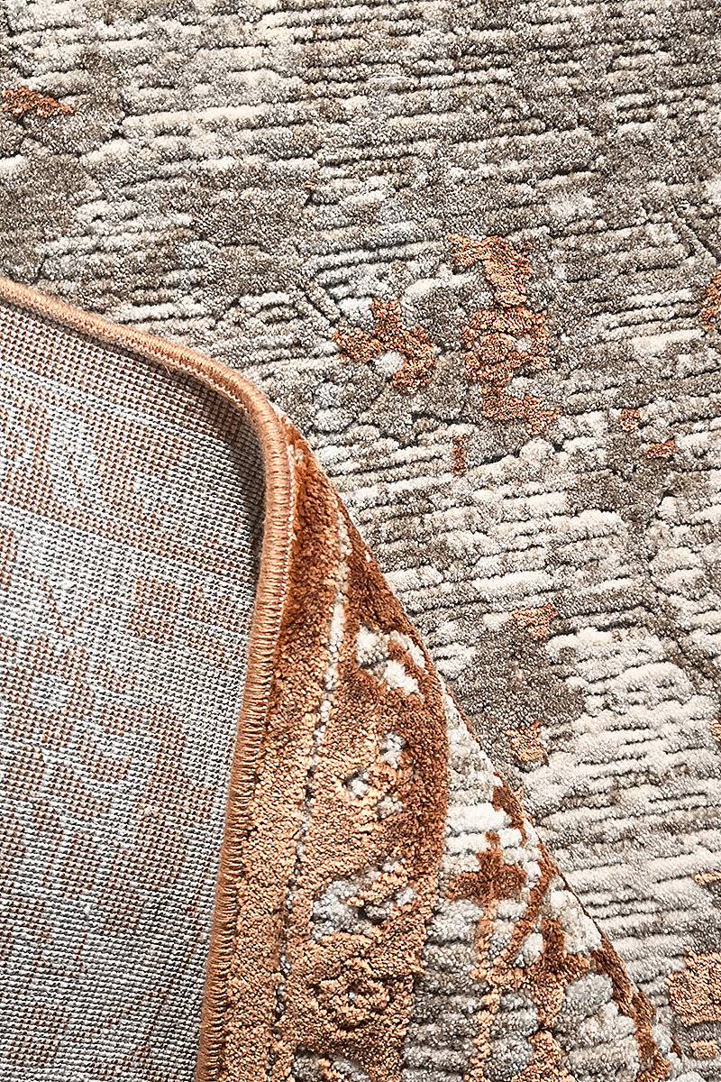 Antik Hermes Eskitme İskandinav Vintage Lüks Viskon Halı Hm03 Terra - 4