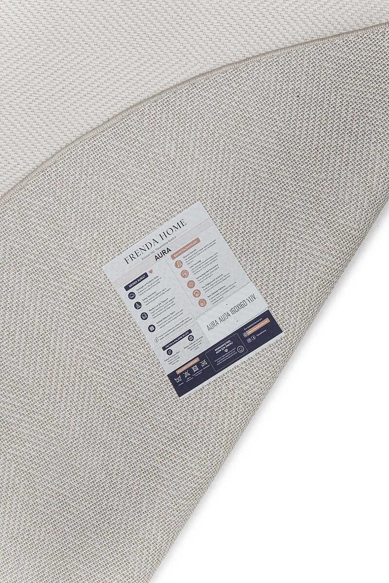 Aura Balıksırtı Sisal Dokuma Kolay Temizlenebilir Oval Halı Au04 - 8