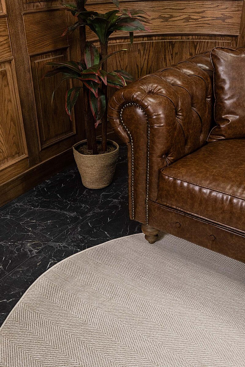 Aura Balıksırtı Sisal Dokuma Kolay Temizlenebilir Oval Halı Au05 - 4