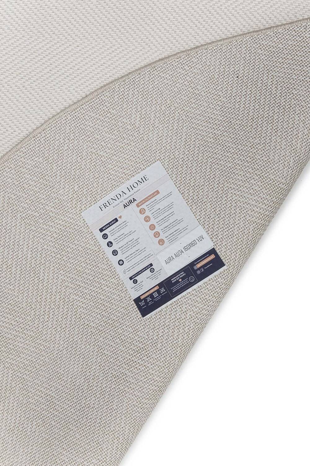 Aura Balıksırtı Sisal Dokuma Kolay Temizlenebilir Yuvarlak Halı Au04 - 8