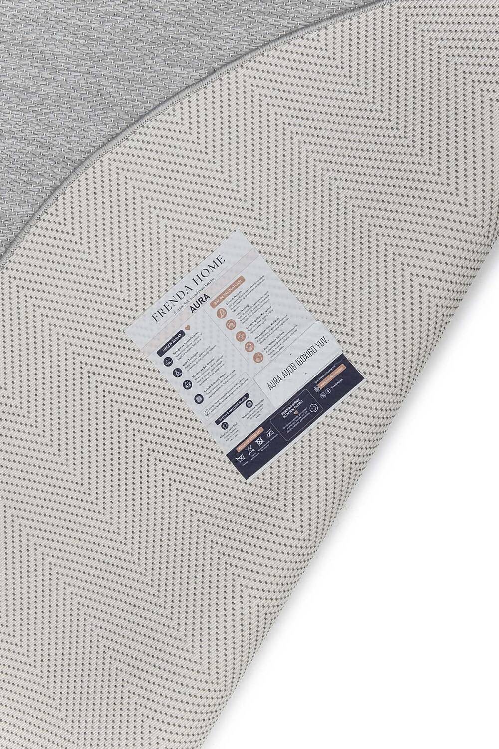 Aura Balıksırtı Sisal Dokuma Kolay Temizlenebilir Yuvarlak Halı Au06 - 8