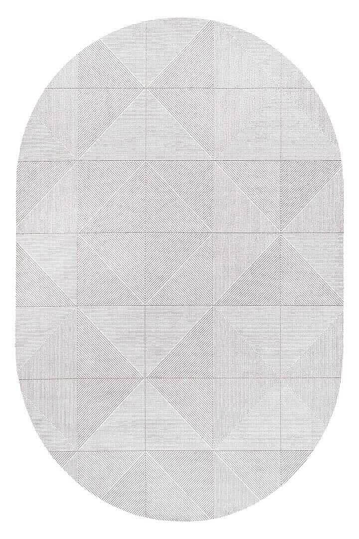Etnik Craft Madre Modern Desenli Oval Halı Md03 Krem - 2