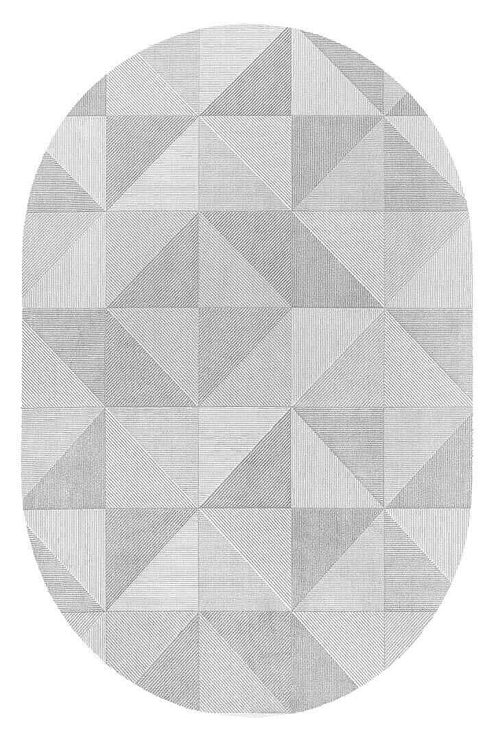 Etnik Craft Madre Modern Desenli Oval Halı Md04 Gri - 2