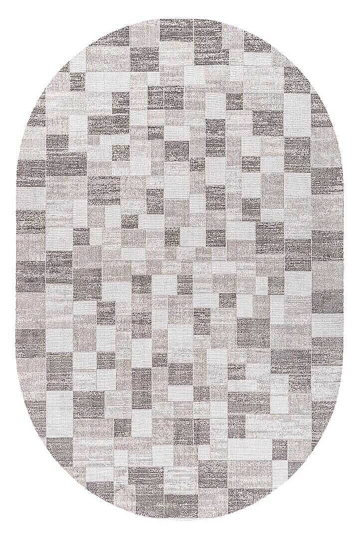 Etnik Craft Madre Modern Desenli Oval Halı Md05 Bej - 2