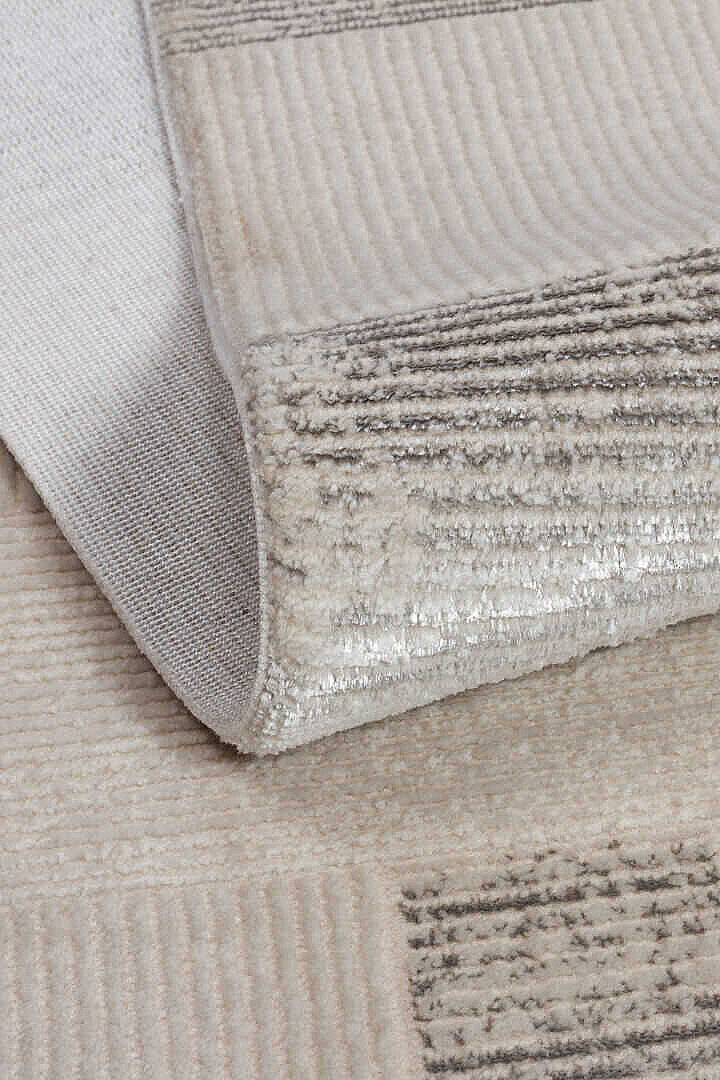 Etnik Craft Madre Modern Desenli Yolluk Özel Ölçü Kesme Halı Md06 Gri - 5