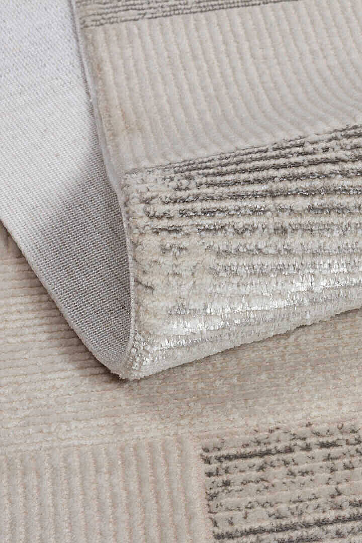 Etnik Craft Madre Modern Desenli Yolluk Özel Ölçü Kesme Halı Md06 Gri - 5