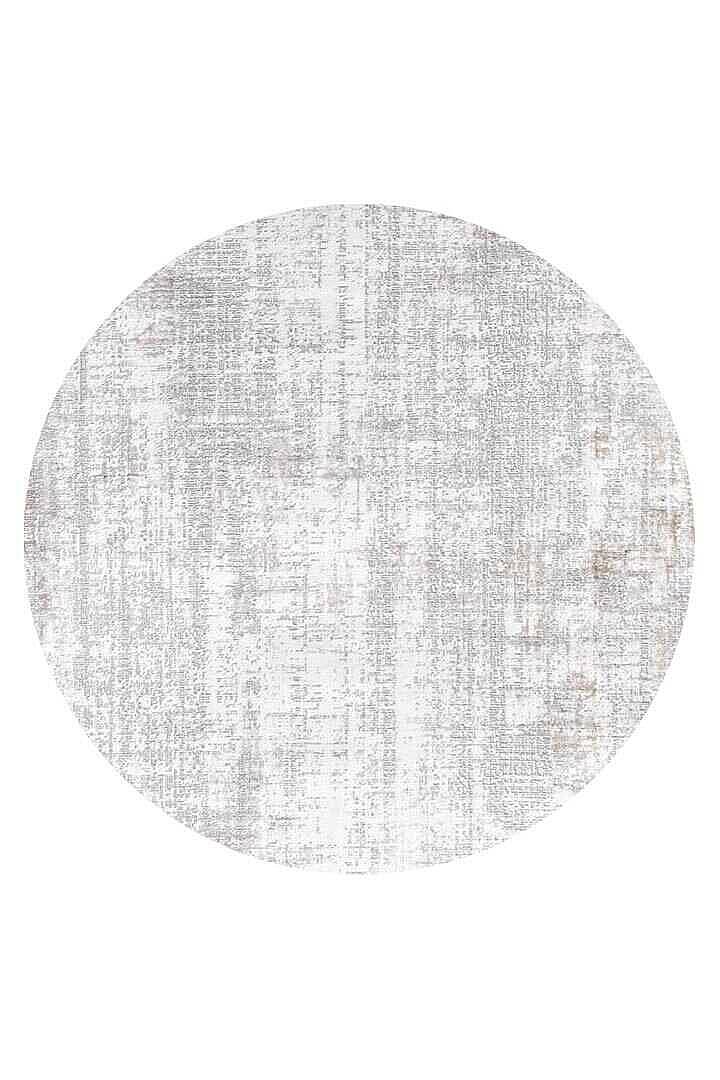 Etnik Craft Madre Modern Desenli Yuvarlak Halı Md02 Bej - 2