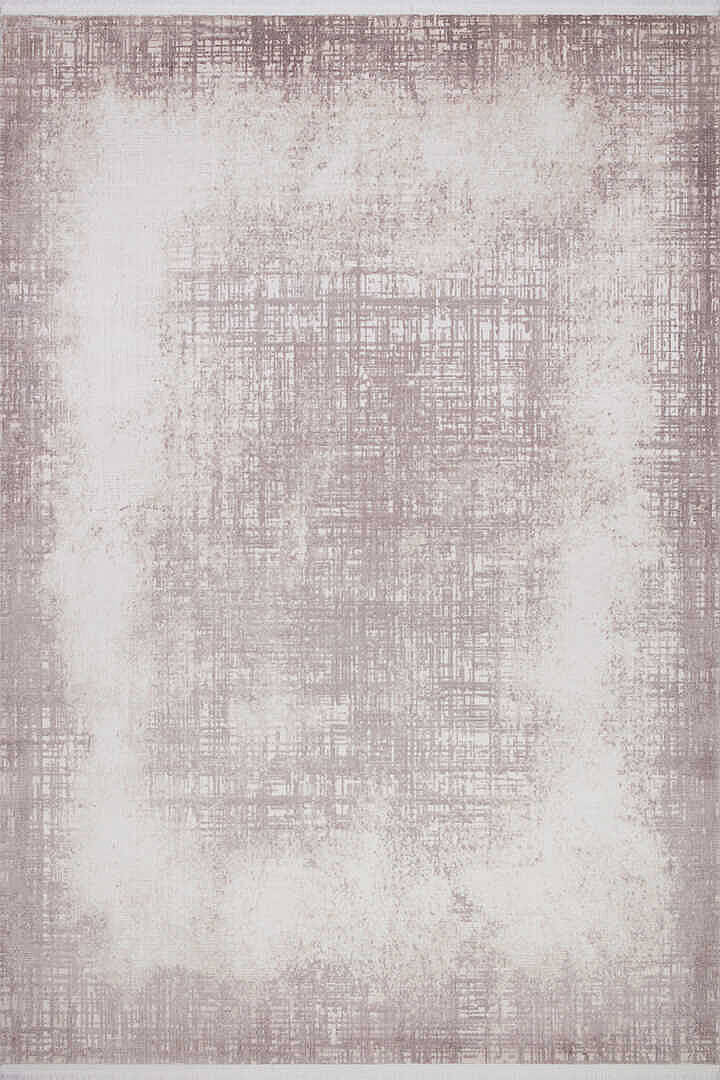 Geometrik Abstract Desenli Prato İpeksi Lüks Viskon Halı Pr05 Krem - 2