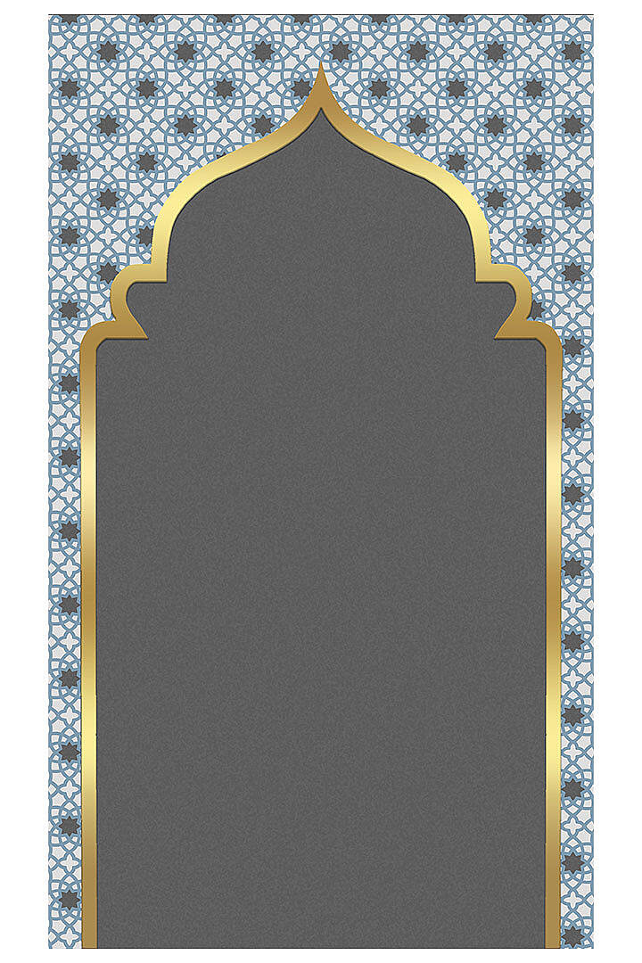 Kündekari Motifli Dekoratif Pamuk Tabanlı Namaz Seccadesi - 2