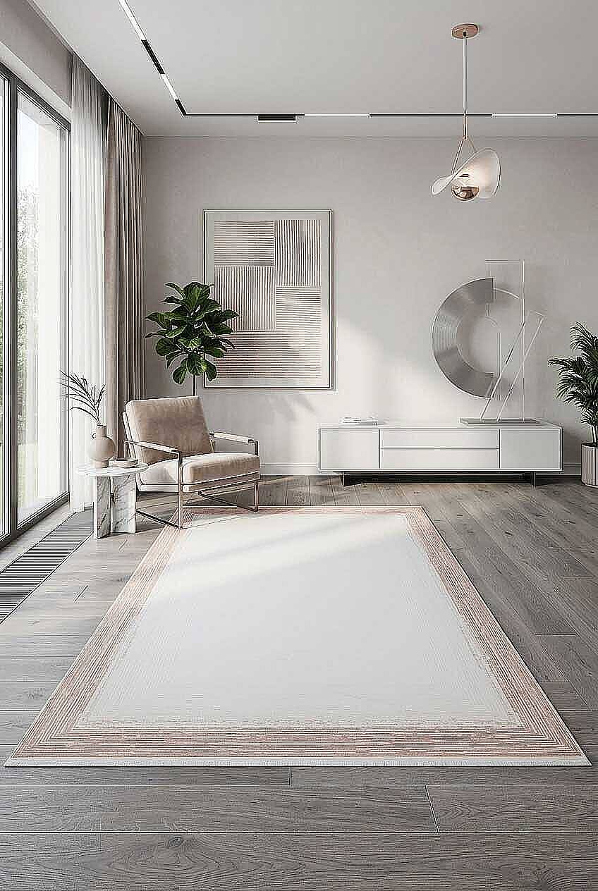 Sofistike Desen Raymond Akrilik Makine Halısı Ra02 Bej - 1