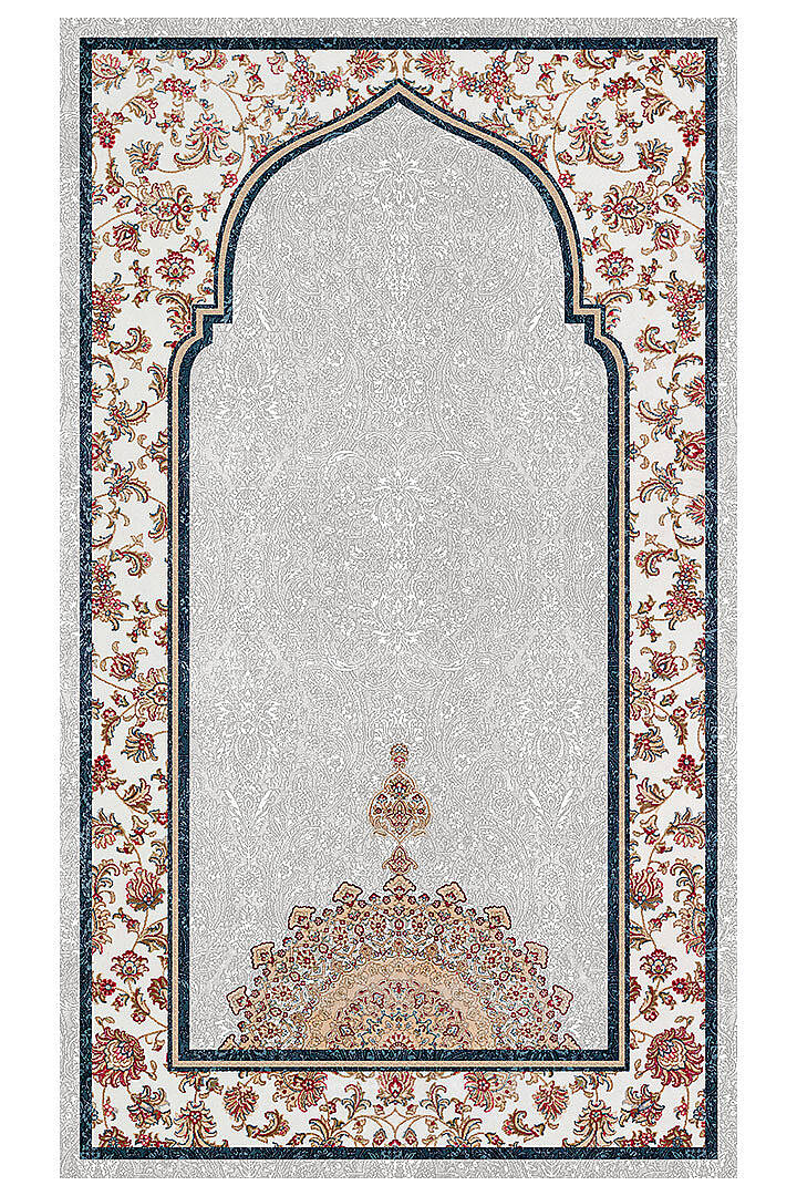 Sultani Motifli Dekoratif Pamuk Tabanlı Namaz Seccadesi - 2