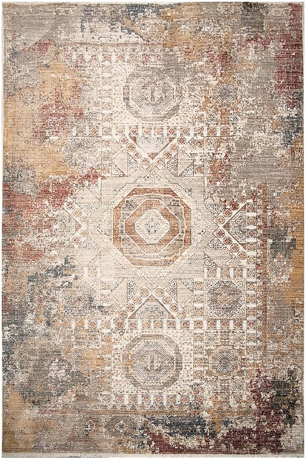 Sultani Şal Vintage Eskitme Görünümlü Oturma Odası Halısı - 2