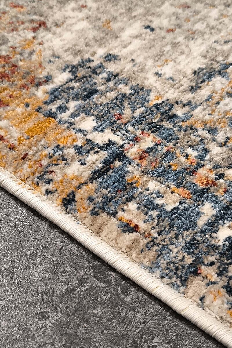 Sultani Şal Vintage Eskitme Görünümlü Oturma Odası Halısı - 6