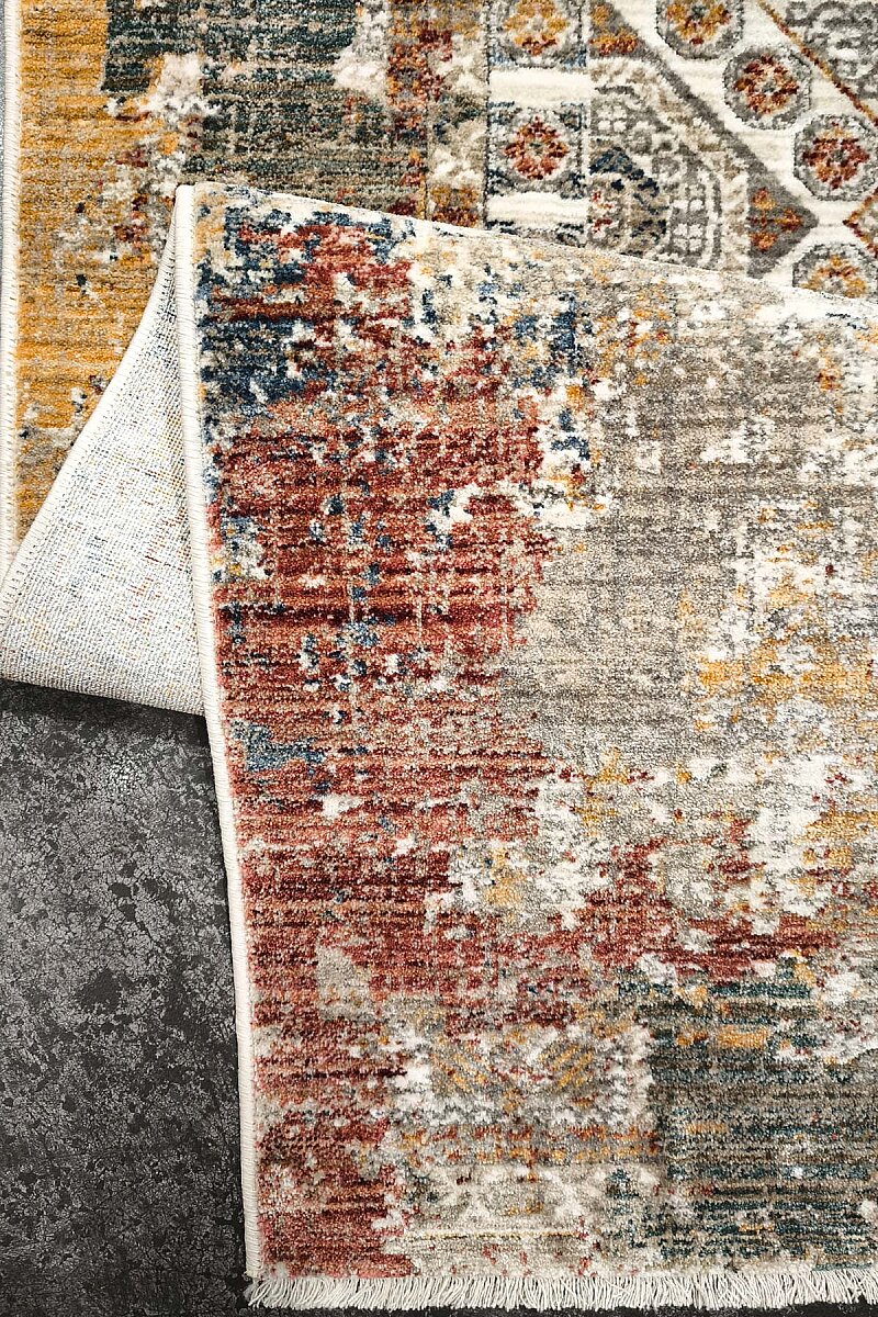 Sultani Şal Vintage Eskitme Görünümlü Oturma Odası Halısı - 4
