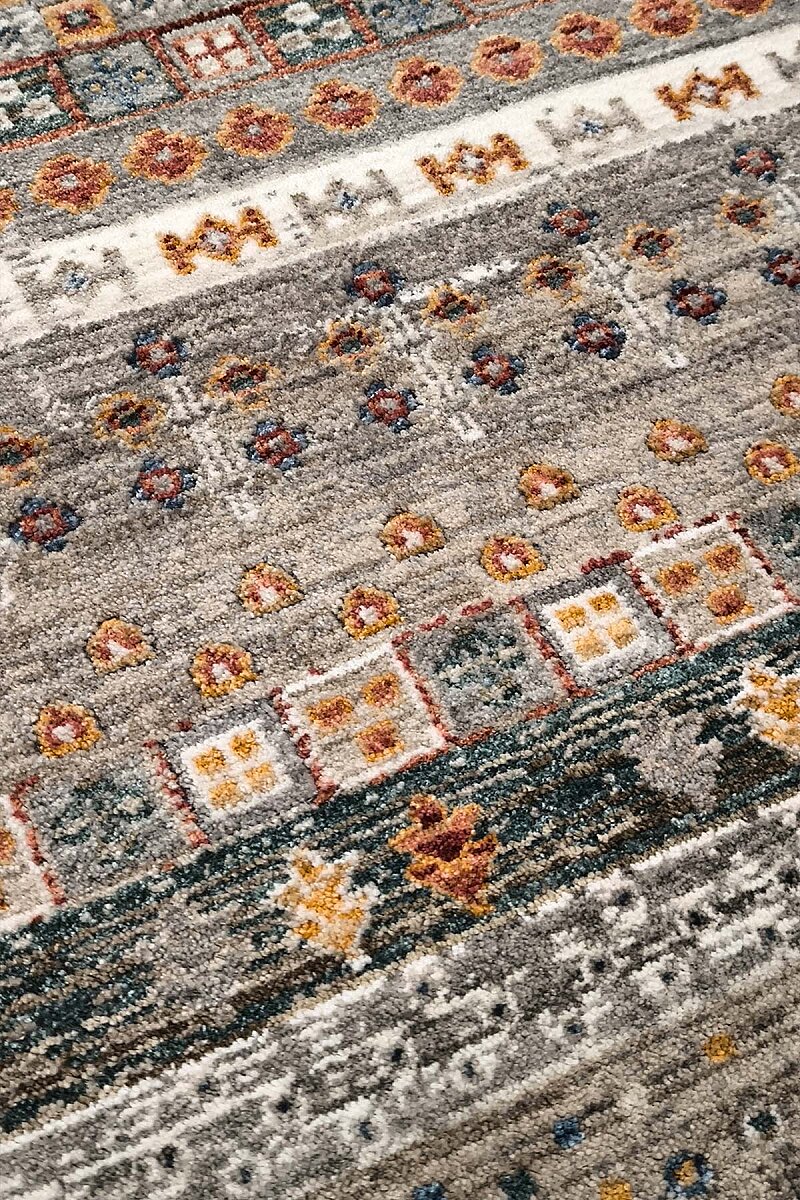 Sultani Şal Vintage Etnik Desenli Geometrik Dekoratif Halı - 4