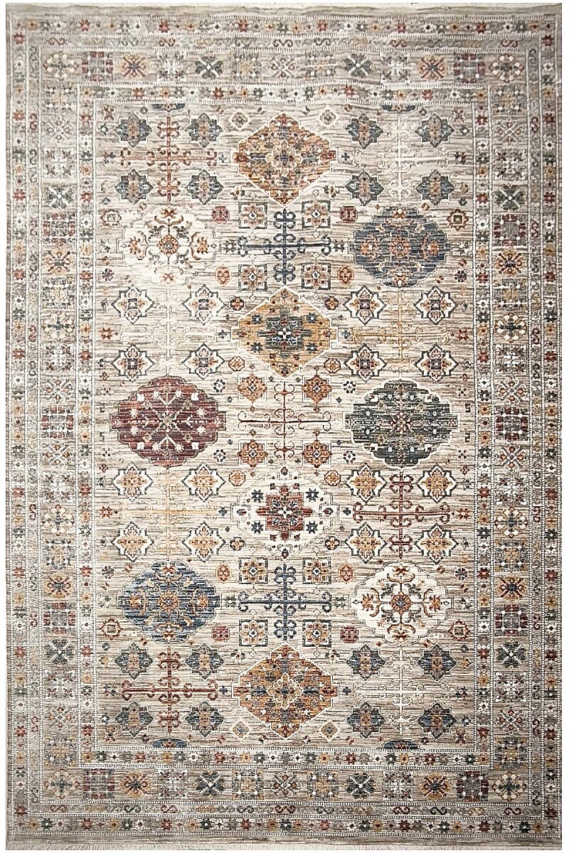 Sultani Şal Vintage Etnik Desenli Otantik Salon Halısı - Frenda (1)