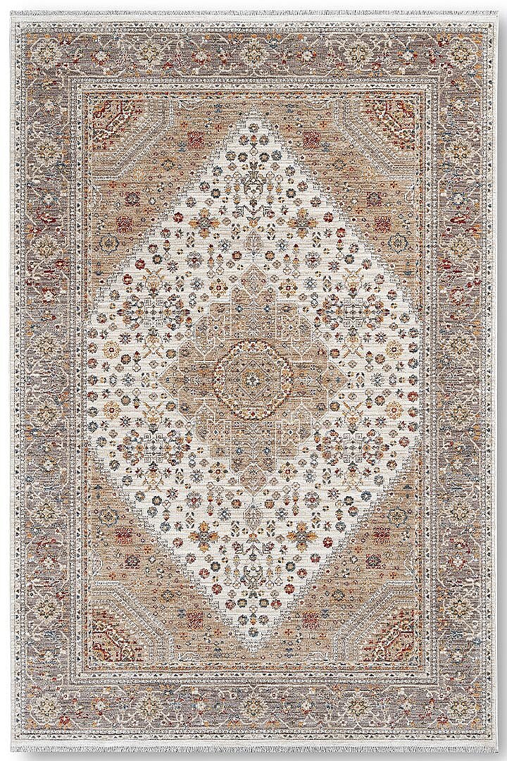 Vintage Sultani Şal Madalyonlu Klasik Çiçekli Salon Halısı - Frenda (1)